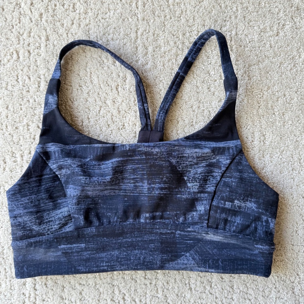 Lululemon Train Times Bra Luxtreme Navy Medium Support Run Train Size 6‎ W2AL4S